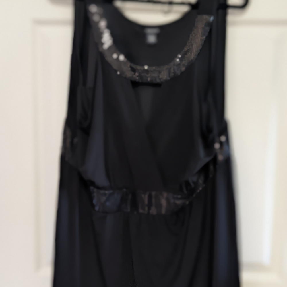 Torrid Women's Black Sleeveless Blouse Sequence Plus Size 4 Plus Size.